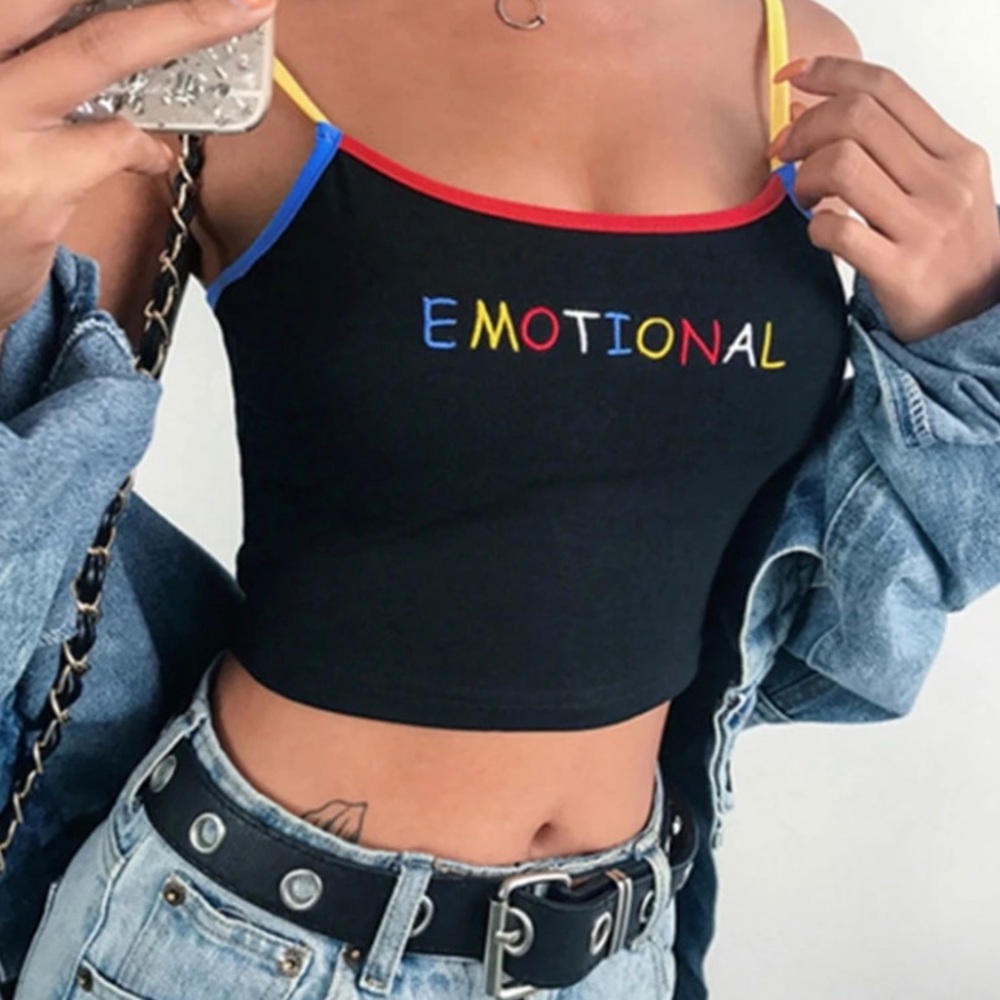 Emotional 🧸 Cropped Cami